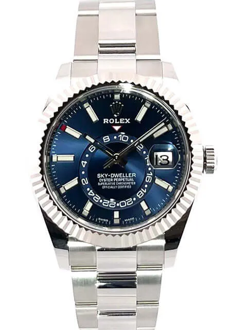 Rolex Sky-Dweller Edelstahl - Weißgold Ref. 326934 Blau
