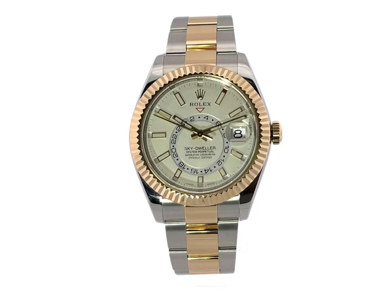 Rolex Sky-Dweller Edelstahl - Gelbgold 326933 Weiß