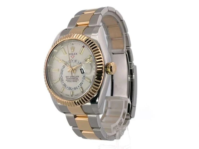 Rolex Sky-Dweller Edelstahl - Gelbgold 326933 Weiß