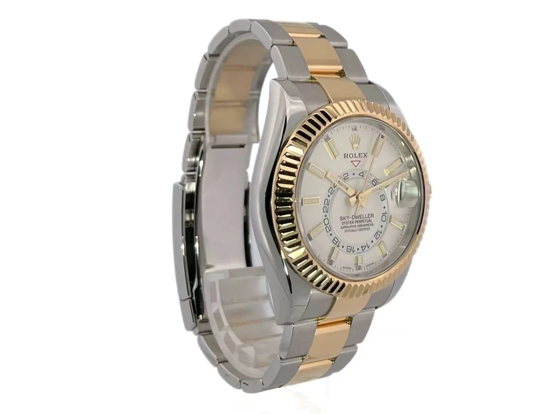 Rolex Sky-Dweller Edelstahl - Gelbgold 326933 Weiß