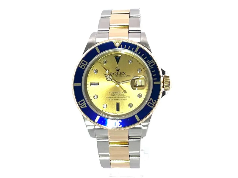 Rolex Submariner Date 16613 Edelstahl - Gold Champagner Diamant