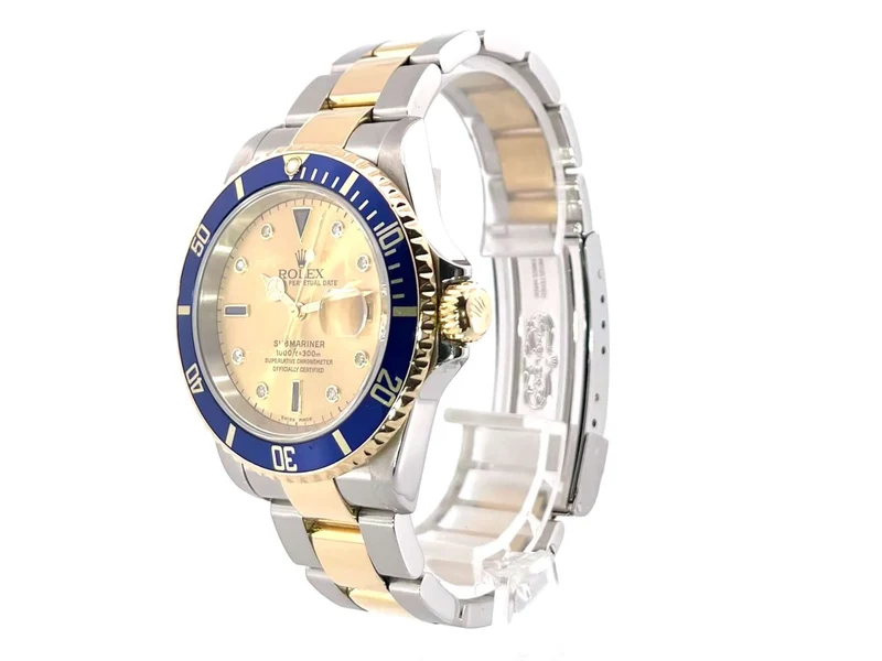 Rolex Submariner Date 16613 Edelstahl - Gold Champagner Diamant