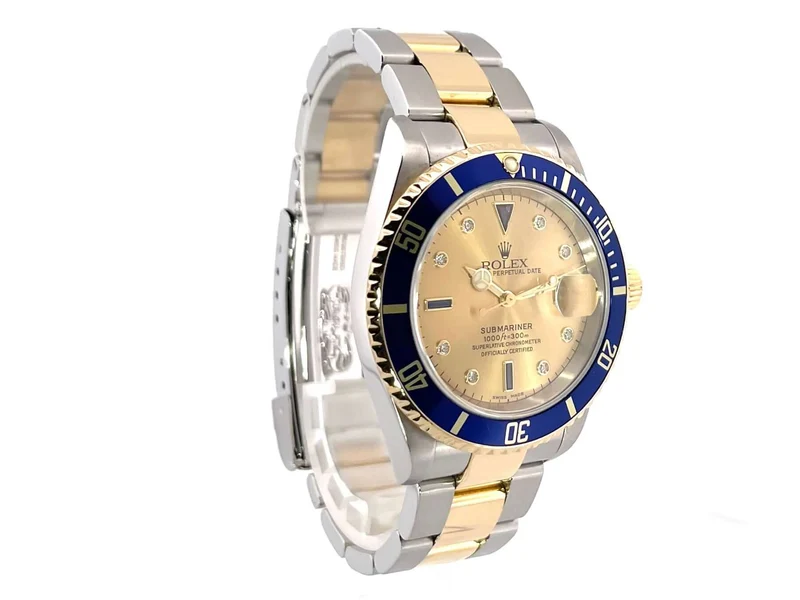 Rolex Submariner Date 16613 Edelstahl - Gold Champagner Diamant