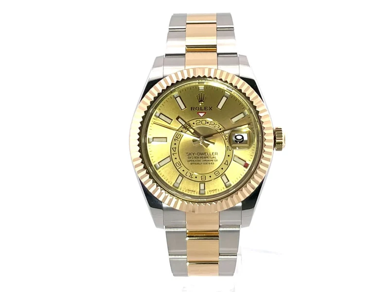 Rolex Sky-Dweller Edelstahl - Gelbgold 326933 Champagner