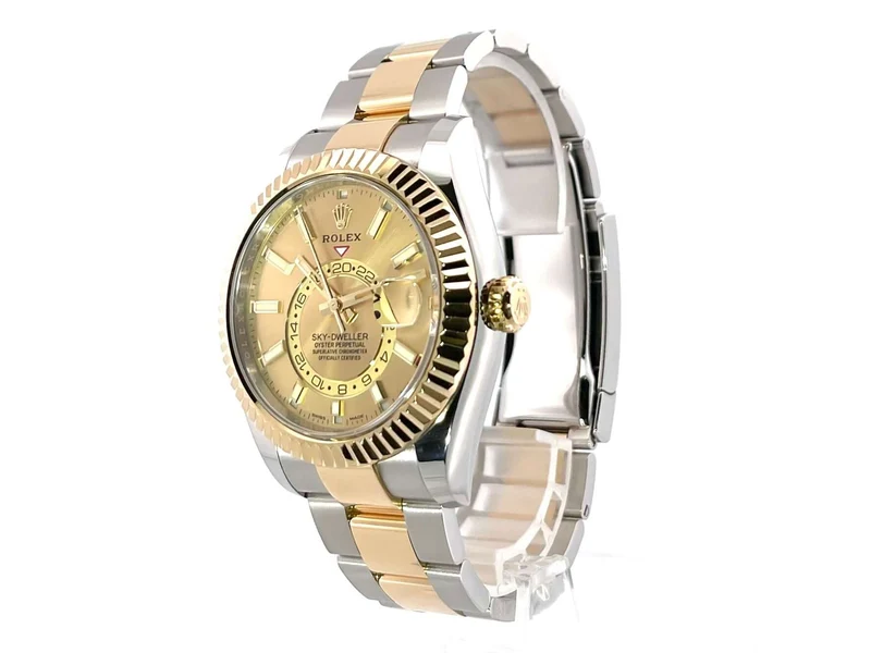 Rolex Sky-Dweller Edelstahl - Gelbgold 326933 Champagner