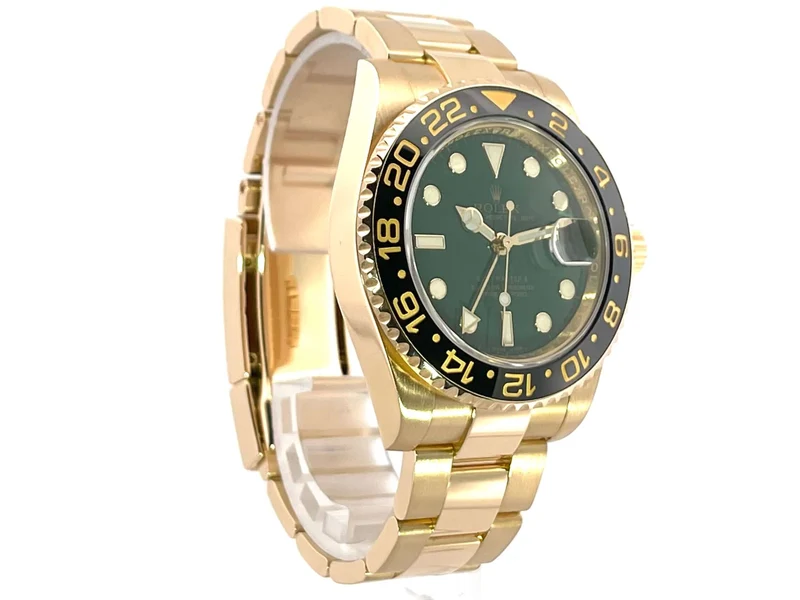 Rolex GMT-Master II Gelbgold 116718LN Grün aus 2007