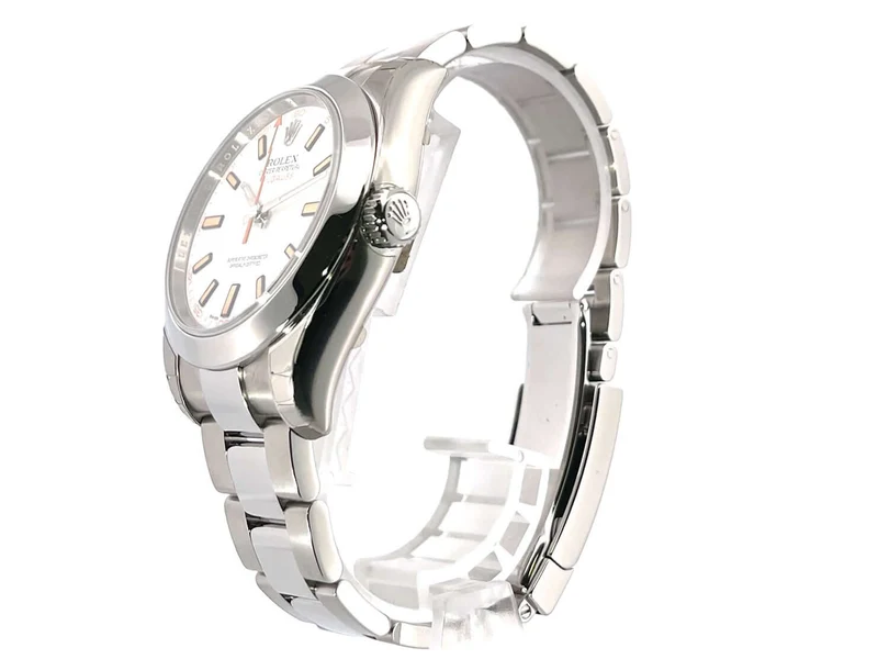 Rolex Milgauss 116400 weißes Zifferblatt verklebt aus 2011 LC100