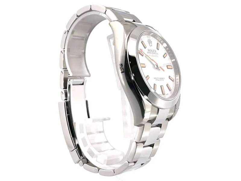 Rolex Milgauss 116400 weißes Zifferblatt verklebt aus 2011 LC100