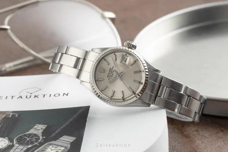 Rolex Lady Date steel / white gold automatic women's watch 6517 Vintage [2601392]