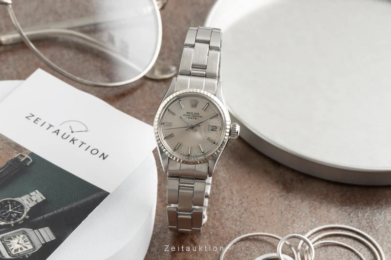 Rolex Lady Date steel / white gold automatic women's watch 6517 Vintage [2601392]