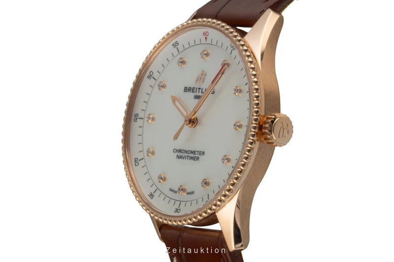 Breitling Navitimer 18 ct red gold quartz women's watch R77320E61A1P1 LP: 11200EUR [2602185]