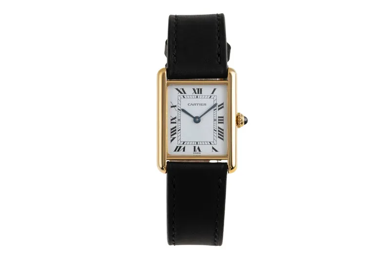 Cartier Tank silver-gilt quartz men's watch W1002753 [2601856]