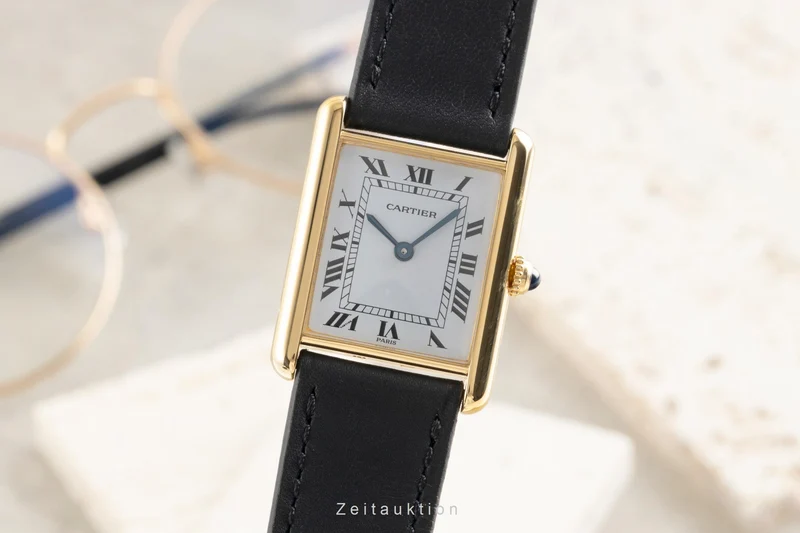 Cartier Tank silver-gilt quartz men's watch W1002753 [2601856]
