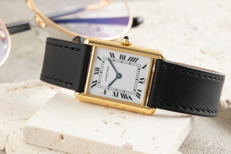 Cartier Tank silver-gilt quartz men's watch W1002753 [2601856]