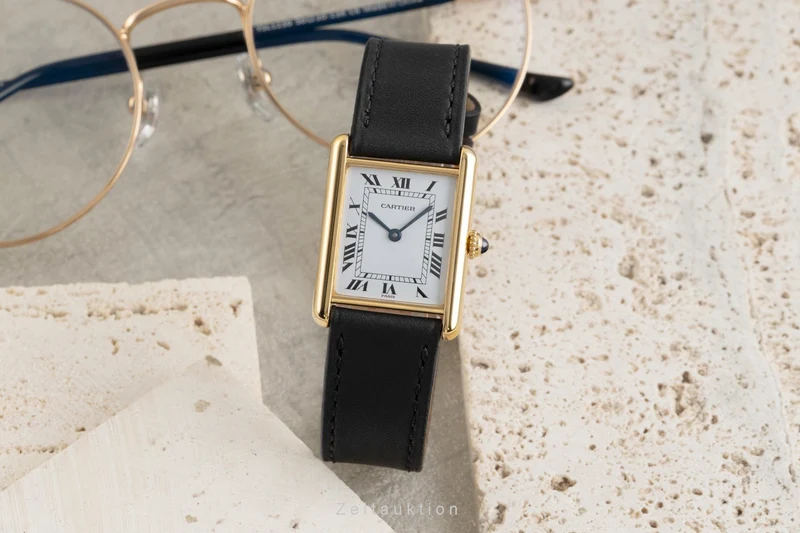 Cartier Tank silver-gilt quartz men's watch W1002753 [2601856]