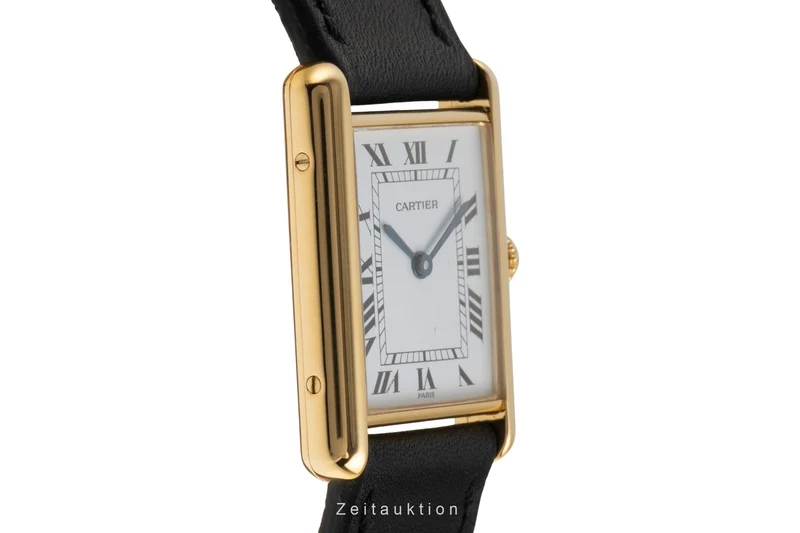 Cartier Tank silver-gilt quartz men's watch W1002753 [2601856]