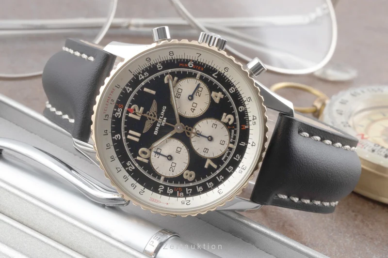 Breitling Navitimer chronograph steel / gold automatic men's watch D30022 [2501376]