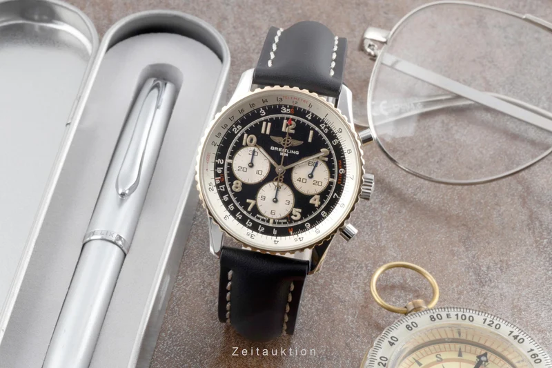 Breitling Navitimer chronograph steel / gold automatic men's watch D30022 [2501376]