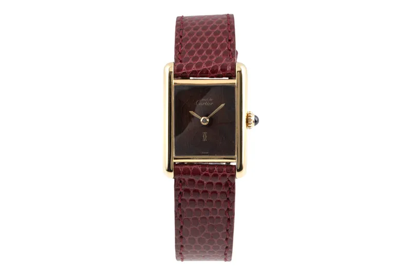 Cartier Tank silver-gilt manual winding women's watch Vintage [2601618]