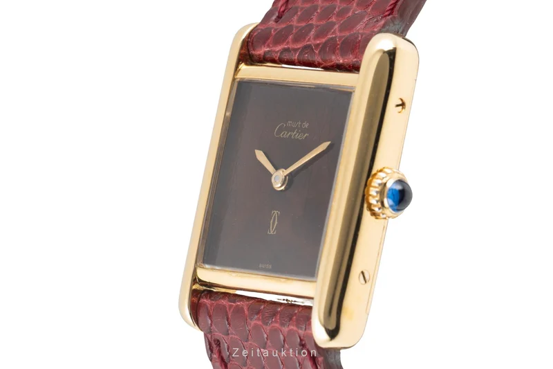 Cartier Tank silver-gilt manual winding women's watch Vintage [2601618]