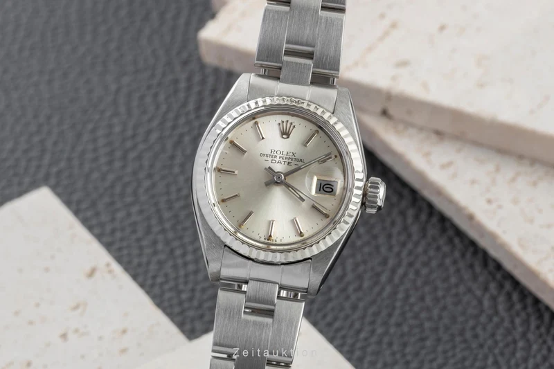 Rolex Lady Date steel / white gold automatic women's watch 6917 Vintage [2601551]