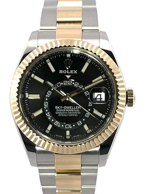 Rolex Sky-Dweller Edelstahl - Gelbgold 326933 Schwarz aus 2020