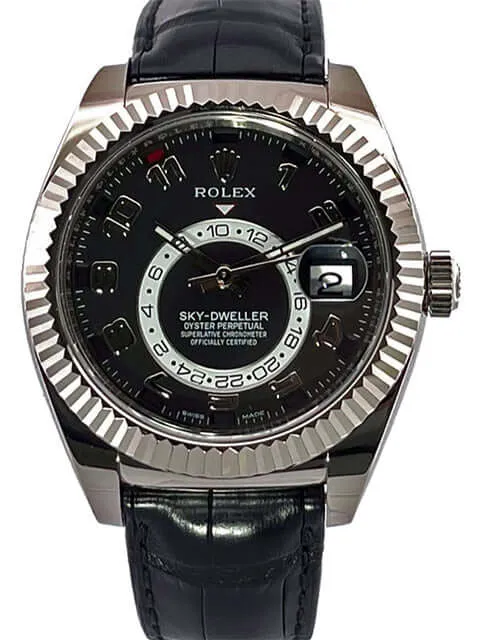 Rolex Sky-Dweller Weißgold 326139 Schwarz LC100 aus 2017