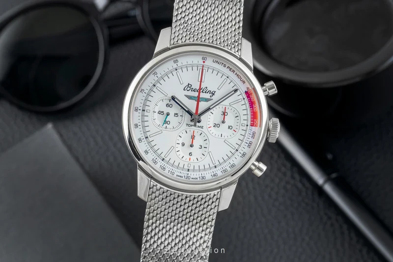 Breitling Top Time chronograph steel automatic men's watch AB01766A1A1A1 LP: 7650EUR [2602201]
