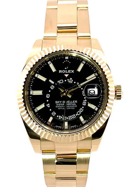 Rolex Sky-Dweller 326938 Gelbgold Schwarz