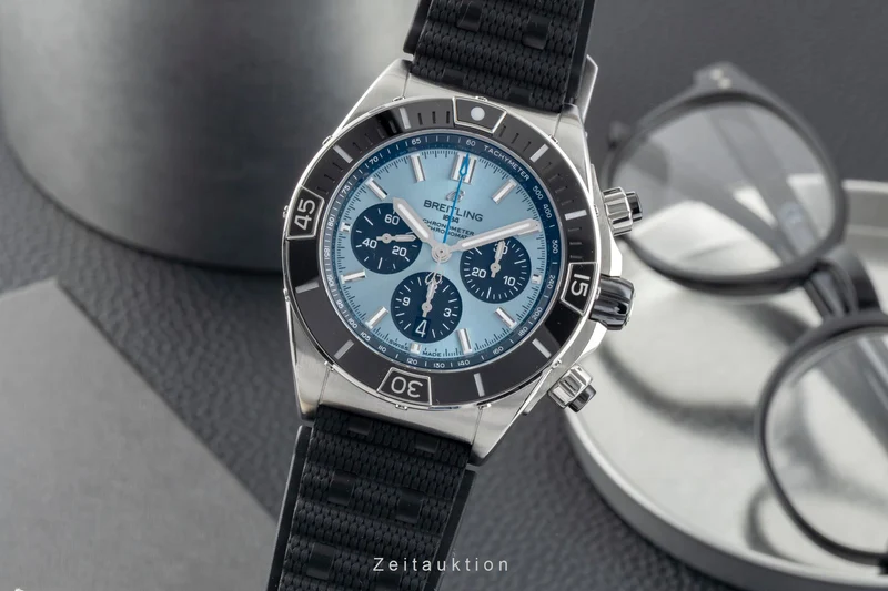 Breitling Chronomat chronograph steel / platinium automatic men's watch PB0136251C1S1 LP: 12650EUR [2602316]