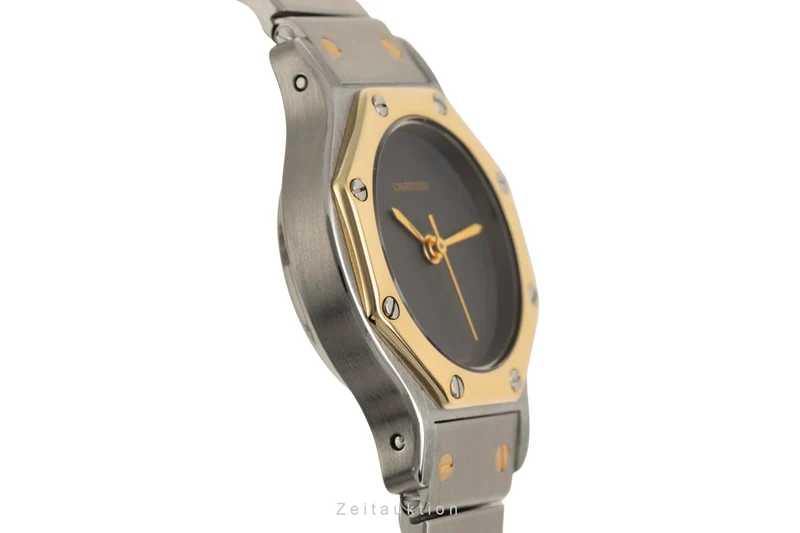 Cartier Santos Ronde steel / gold automatic women's watch 0907 [2600538]