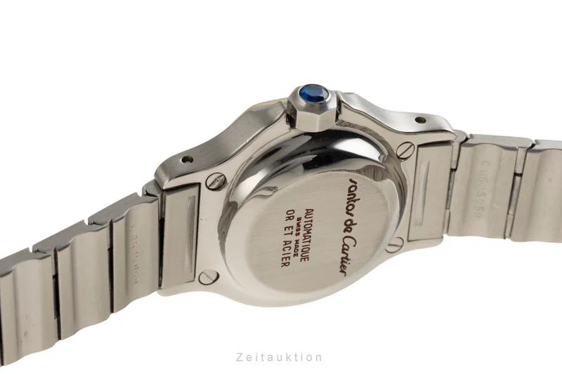 Cartier Santos Ronde steel / gold automatic women's watch 0907 [2600538]