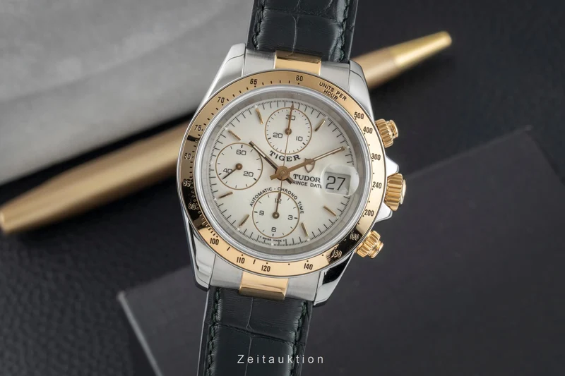 Tudor Prince Date chronograph steel / gold automatic men's watch 79263P [2601358]