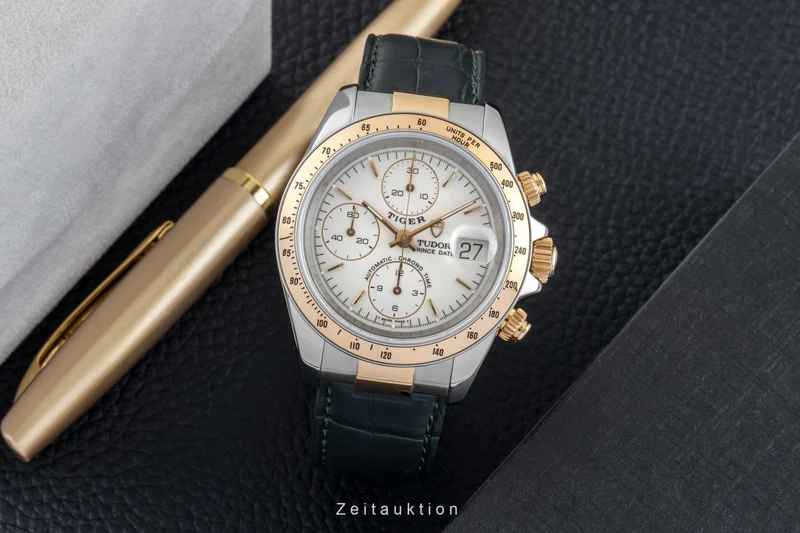 Tudor Prince Date chronograph steel / gold automatic men's watch 79263P [2601358]