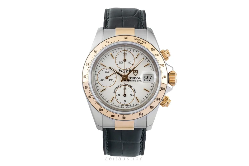 Tudor Prince Date chronograph steel / gold automatic men's watch 79263P [2601358]
