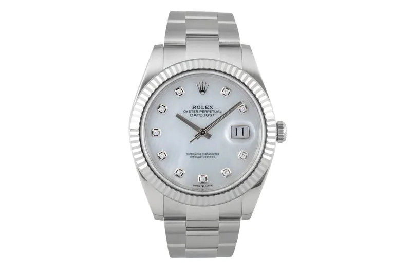 Rolex Datejust steel / white gold automatic men's watch 126334 [2601983]