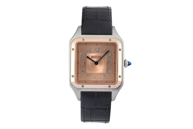 Cartier Santos Dumont steel / gold manual winding men's watch W2SA0025 Limited [2602469]