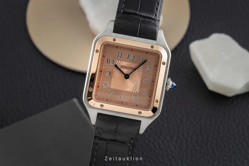 Cartier Santos Dumont steel / gold manual winding men's watch W2SA0025 Limited [2602469]