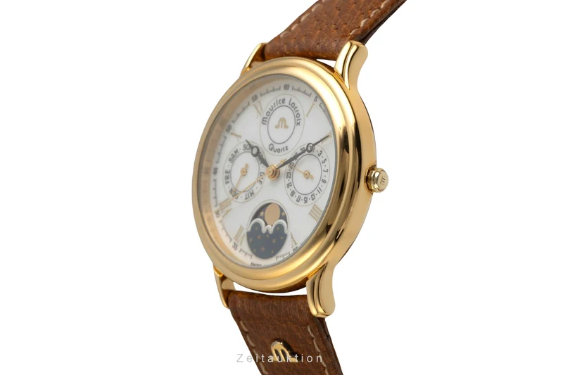 Maurice Lacroix Kalender gilt-brass quartz men's watch 33998 [2600212]