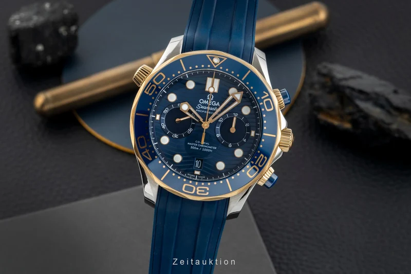 Omega Seamaster chronograph steel / gold automatic men's watch 210.22.44.51.03.001 LP: 13600EUR [2601223]