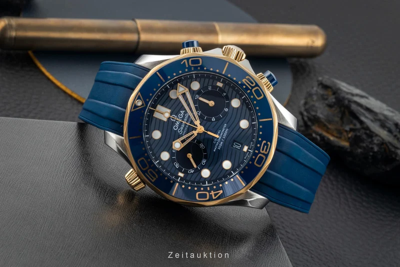 Omega Seamaster chronograph steel / gold automatic men's watch 210.22.44.51.03.001 LP: 13600EUR [2601223]
