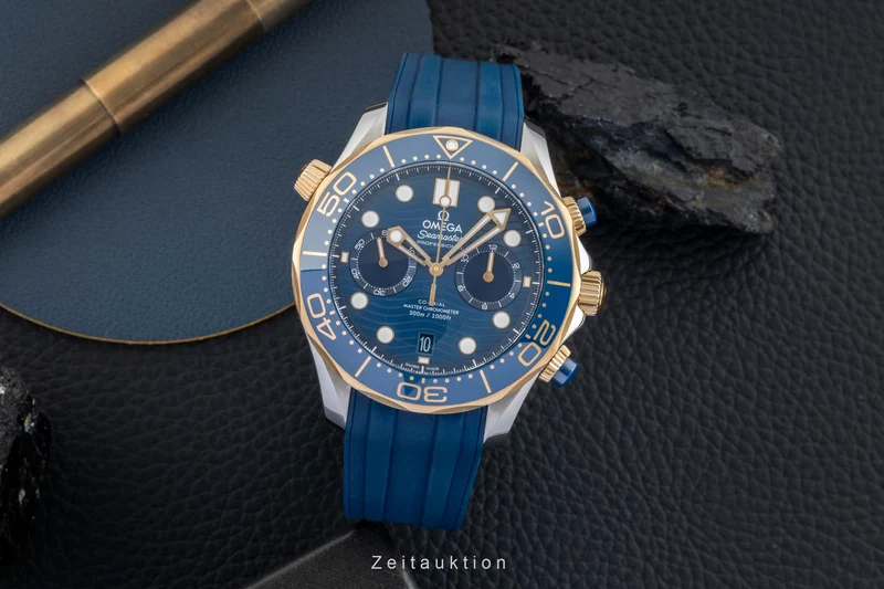 Omega Seamaster chronograph steel / gold automatic men's watch 210.22.44.51.03.001 LP: 13600EUR [2601223]