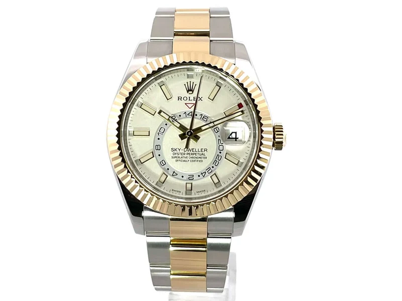Rolex Sky-Dweller Edelstahl - Gelbgold 326933 Weiß aus 2017
