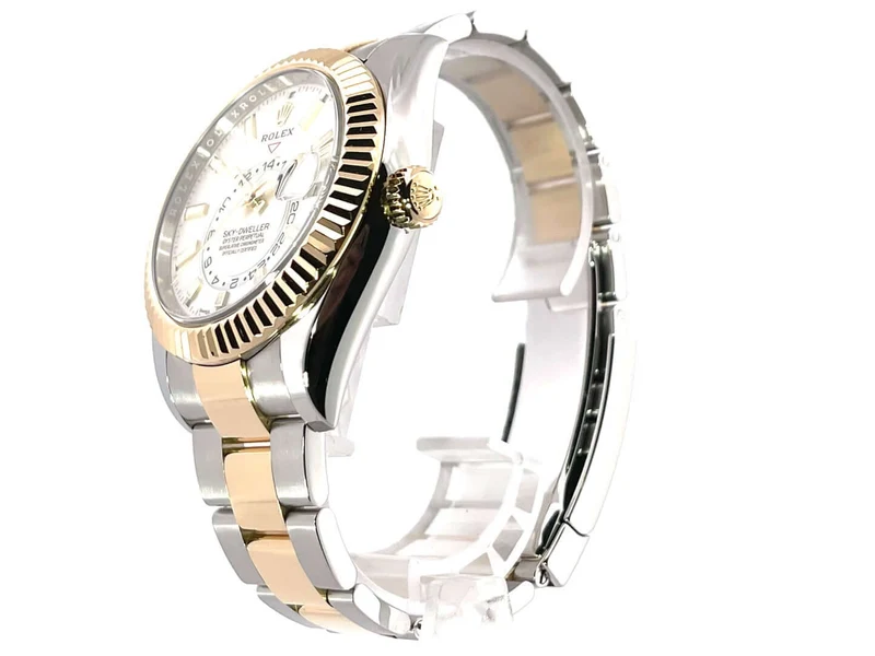 Rolex Sky-Dweller Edelstahl - Gelbgold 326933 Weiß aus 2017