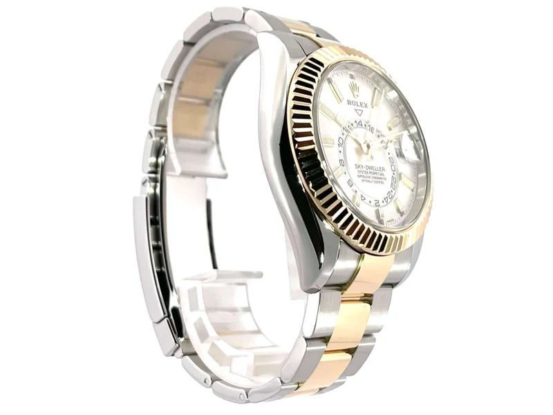 Rolex Sky-Dweller Edelstahl - Gelbgold 326933 Weiß aus 2017