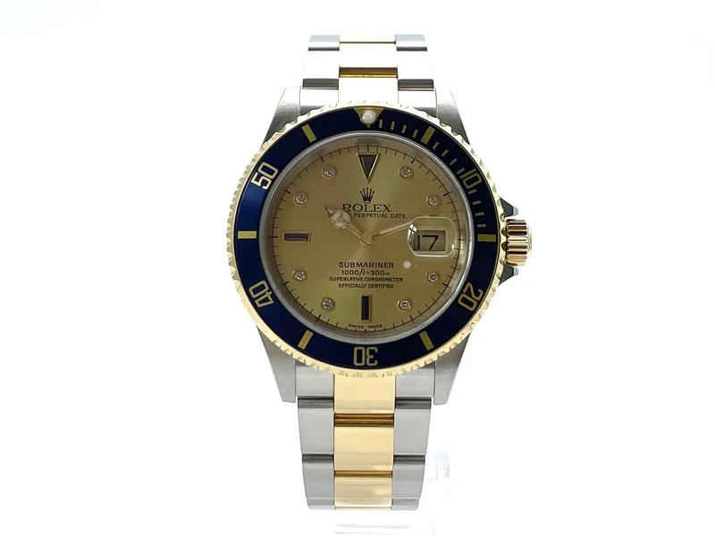 Rolex Submariner Date 16613 Edelstahl - Gold Champagner Diamant aus 2005