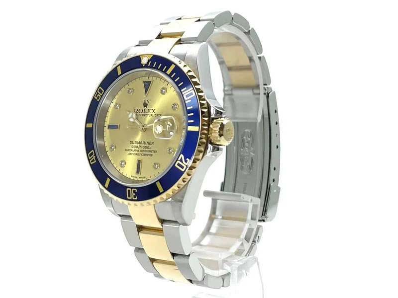 Rolex Submariner Date 16613 Edelstahl - Gold Champagner Diamant aus 2005