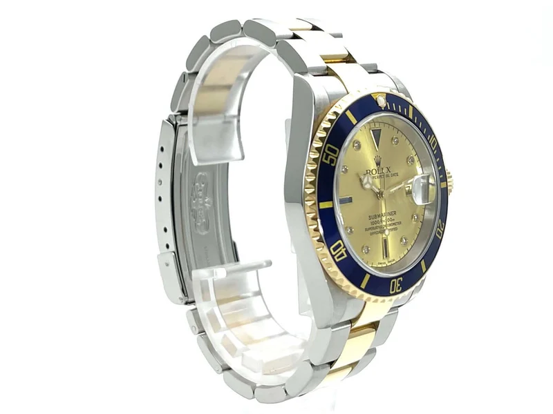 Rolex Submariner Date 16613 Edelstahl - Gold Champagner Diamant aus 2005