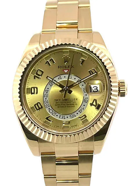 Rolex Sky-Dweller 326938 Gelbgold Champagnerfarben