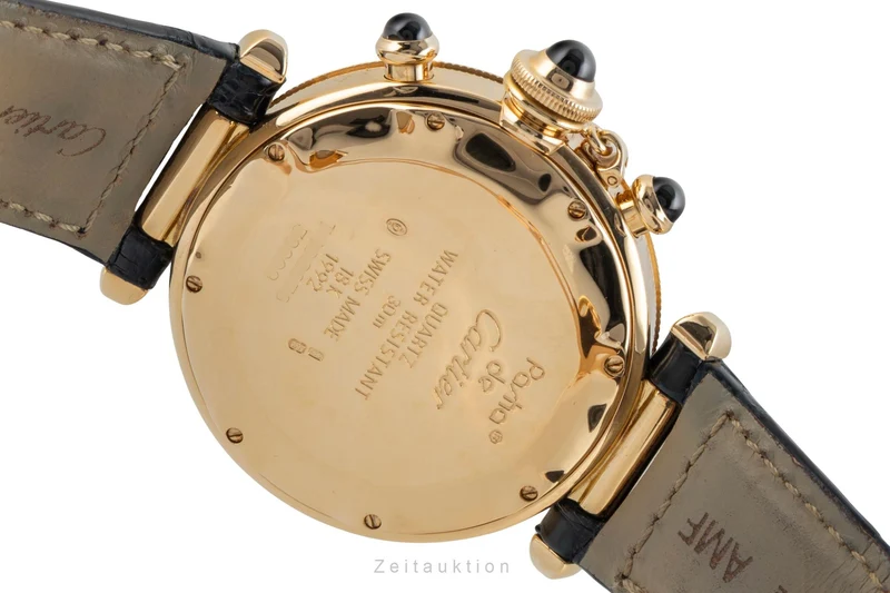 Cartier Pasha chronograph 18 ct gold quartz men's watch 30009 [2601923]